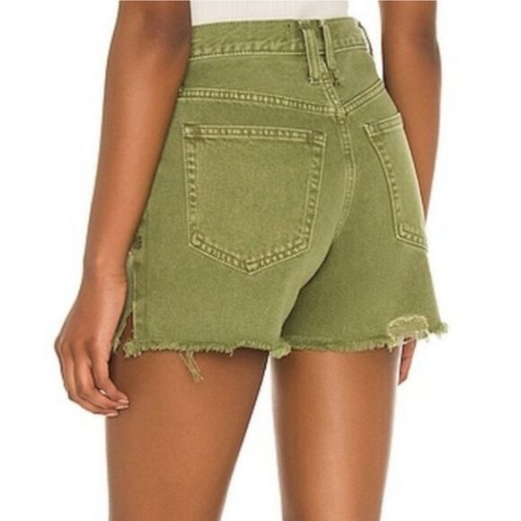 Free People Makai Cut Off Shorts in Olive Green Size 27 - Picture 6 of 13